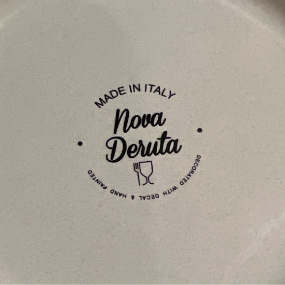 Nova Deruta Hand Painted Ceramic Serving Platter w/Handles 13.25” x 12” x 1” EUC - Picture 8 of 9